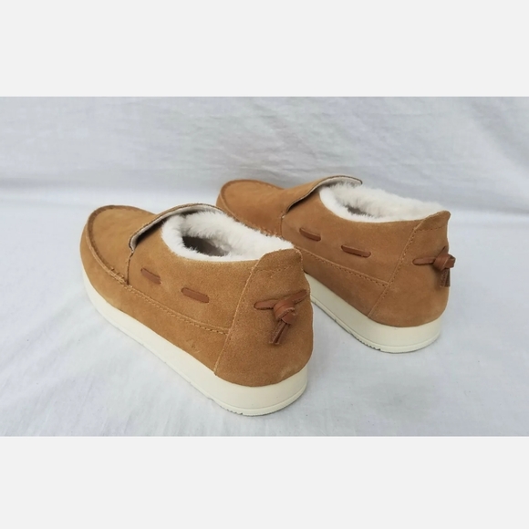 New Women's Sperry Moc-Sider Suede Slip-On Shoes Tan - Picture 6 of 9